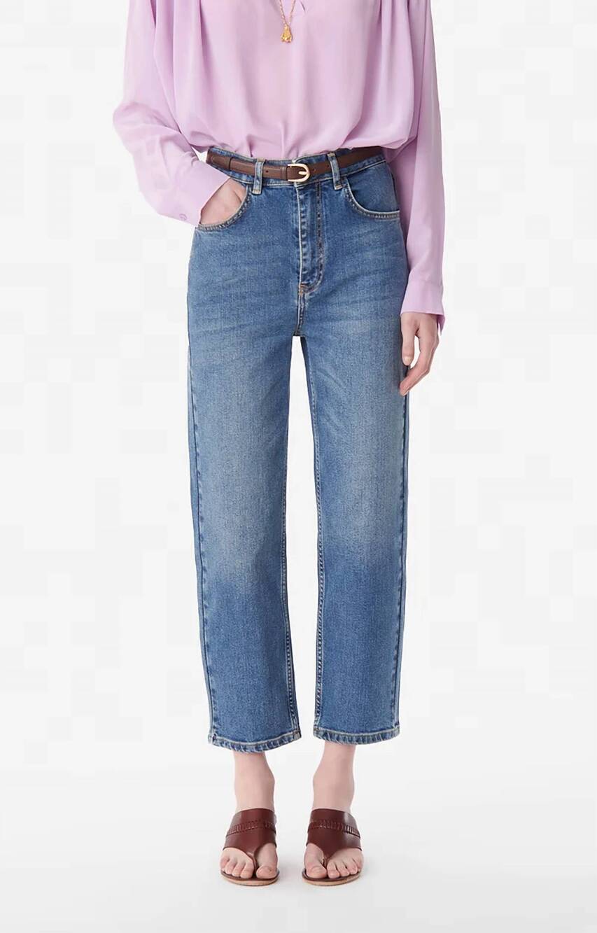 NEW VANESSABRUNO original crop jeans in bleu gris